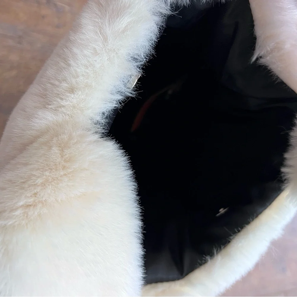LOF love of fashion faux fur fleece HANDBAG TOTE